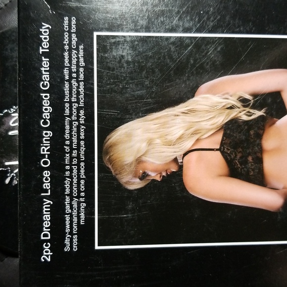 G World 2 pc Teddy and Garters, black - Picture 5 of 7